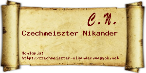 Czechmeiszter Nikander névjegykártya